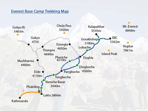 Everest Base Campp map